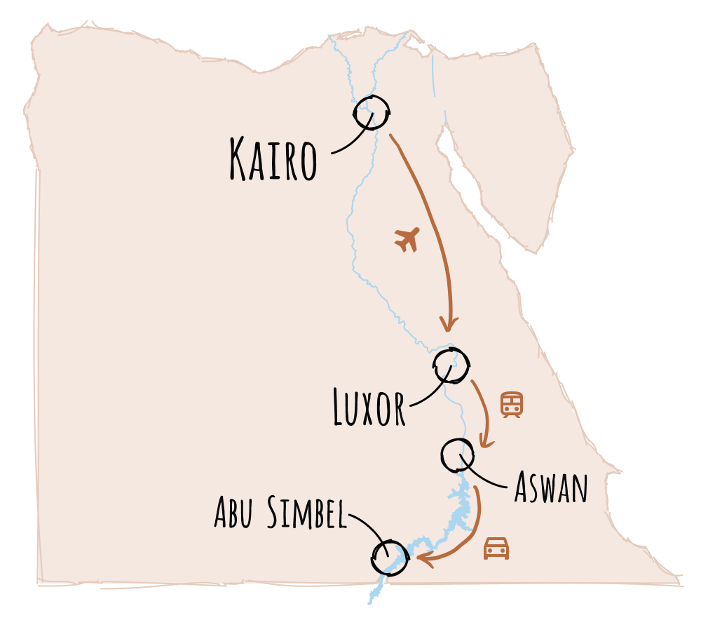 egypt route - Hallo Kairo!